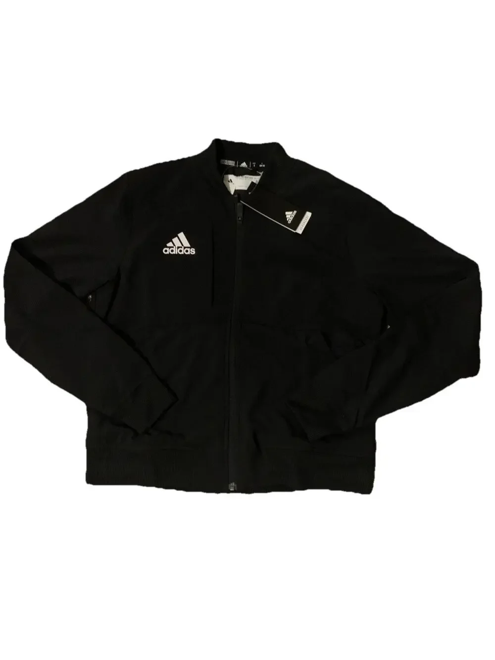 Adidas Sideline 21 Mens Small Black Bomber Track Jacket Full Zip